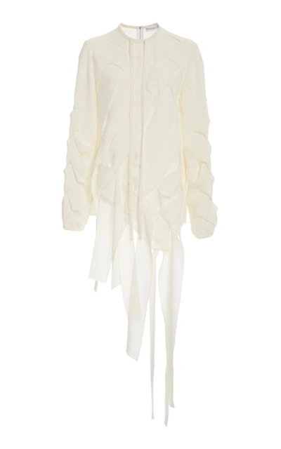 Jw Anderson Basketweave Ribbons Blouse In White