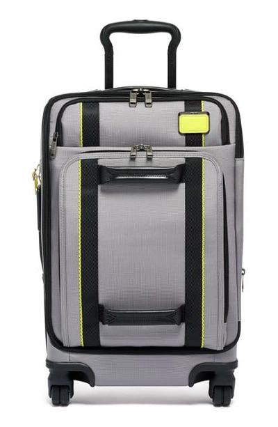 Tumi Merge 22-inch Front Lid Recycled Dual Access 4-wheeled Carry-on In Grey/ Bright Lime