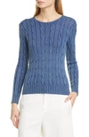 POLO RALPH LAUREN JULIANA CABLE KNIT COTTON SWEATER,211580009042