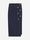 GIVENCHY BUTTONED WOOL-BLEND SKIRT