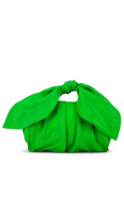 Rejina Pyo Nane Viscose Top Knot Handle Bag In Green