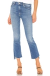 Mother The Insider High-rise Crop Step Fray Hem Jeans In Hey Sun