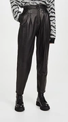 J BRAND NILA LEATHER PLEATED TROUSERS