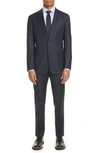 GIORGIO ARMANI TRIM FIT SOLID STRETCH WOOL SUIT,0SGAV016T01N7FBUV