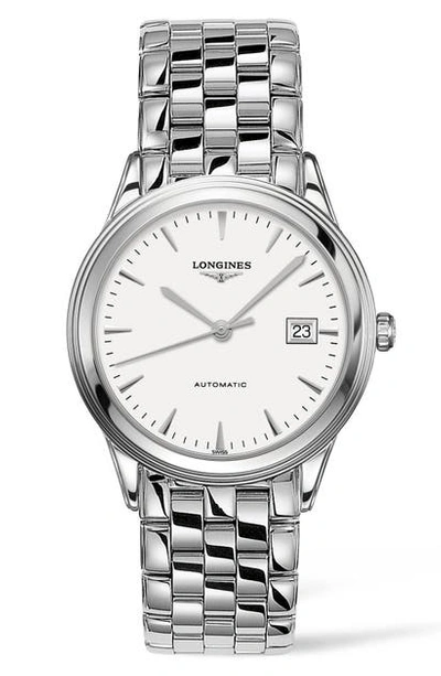 Longines Flagship Automatic Bracelet Watch, 38mm In Silver/ White