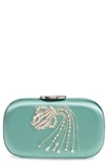 Giambattista Valli Zodiac Embellished Clutch In Petrol