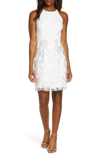 Vince Camuto Lace Cocktail Dress In Ivory
