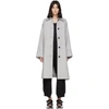 MM6 MAISON MARGIELA GREY WOOL TRENCH COAT