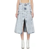 MM6 MAISON MARGIELA MM6 MAISON MARGIELA BLUE DENIM A-LINE CARGO SKIRT