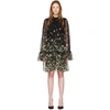 ERDEM BLACK SILK CONCETTA DRESS