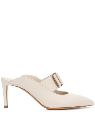 Ferragamo Pointed Toe Pumps In Neutrals