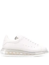 Alexander Mcqueen White Clear Sole Oversized Sneakers In White