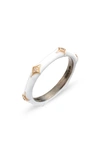Armenta Old World Enamel Crivelli Ring In White Enamel