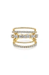 SHAY 5-ROW MIXED DIAMOND RING,SR22-YG-18