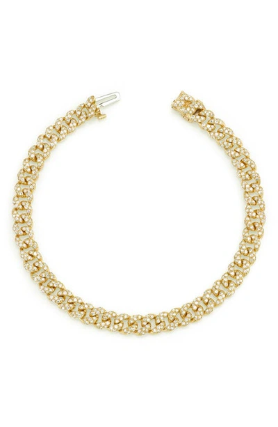 Shay 18kt Yellow Gold Mini Flat Pave Diamond Bracelet