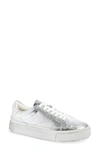 Allsaints Trish Platform Sneaker In Silver Leather