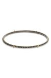 Armenta Old World Lapis/diamond Bangle Bracelet In Silver/ Lapis
