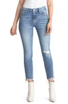 MOTHER THE LOOKER FRAYED ANKLE SKINNY JEANS,1791-624