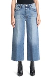 MOTHER THE TOMCAT ROLLER HIGH WAIST CROP WIDE LEG JEANS,1288-313