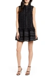 Endless Rose Sleeveless Lace A-line Dress In Black