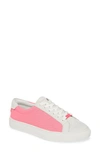Jslides Lacee Sneaker In Neon Pink Leather