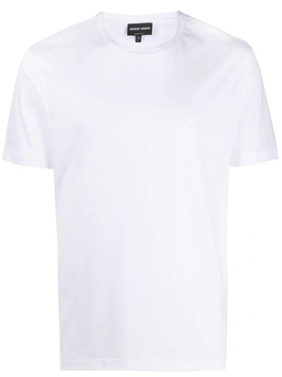 GIORGIO ARMANI EMBROIDERED LOGO T-SHIRT