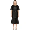 AERON BLACK FAUX-LEATHER ZELDA DRESS