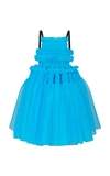 MOLLY GODDARD BARRY SMOCKED TULLE TIE-BACK DRESS,787010