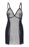 ANN DEMEULEMEESTER VOILE-PANELED MESH MINI DRESS,787108