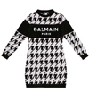 BALMAIN HOUNDSTOOTH KNIT DRESS,P00426345