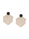 VENNA HEXAGON FRINGE DROP EARRINGS