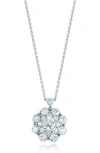 KWIAT DIAMOND CLUSTER PENDANT NECKLACE,9448