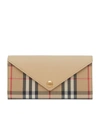 BURBERRY VINTAGE CHECK LEATHER CONTINENTAL WALLET,15036299