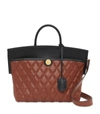 BURBERRY SMALL QUILTED LEATHER SOCIETY TOP-HANDLE BAG,15035501