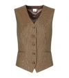 BURBERRY HOUNDSTOOTH CHECK TAILORED WAISTCOAT,15036293