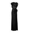 BURBERRY TIE-DETAIL STRETCH JERSEY GOWN,15035197