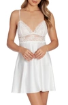 In Bloom By Jonquil Words Of Love Satin & Lace Chemise In Ivory