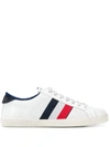 Moncler Ryegrass Leather Sneakers In White