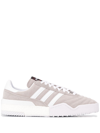 Adidas Originals By Alexander Wang Bball Soccer Leather-trimmed Suede Sneakers In Grey