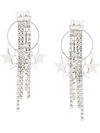 VENNA STAR HOOP FRINGE DROP EARRINGS