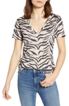 Rails Cara Tiger Stripe Short-sleeve Top In Ivory Tiger Stripe