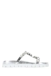 MIU MIU MIU MIU CRYSTAL EMBELLISHED SANDALS