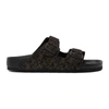 RANDOM IDENTITIES BLACK & GOLD BIRKENSTOCK EDITION JACQUARD ARIZONA SANDALS