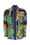 VERSACE VERSACE PALM SPRINTS PRINT SHIRT