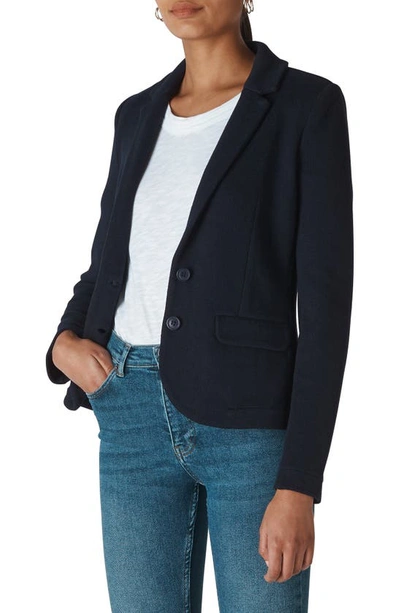 Whistles Slim Jersey Blazer In Navy