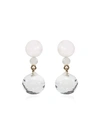 SOPHIE BILLE BRAHE 14KT GOLD GUIDECCA PEARL DROP EARRINGS