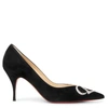 CHRISTIAN LOUBOUTIN CL Pump Strass 80 black suede pumps,CL16113S