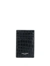 SAINT LAURENT TEXTURED CARD HOLDER