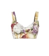 DOLCE & GABBANA FLORAL BROCADE BUSTIER,P00446641