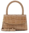 BY FAR MINI CROC-EFFECT LEATHER TOTE,P00425745